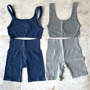 Pull&Bear Blue and Gray Workout Sets